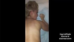 Amator blond slampa rider kuk bakifran