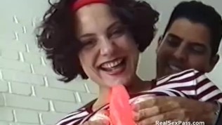 Boyfriend lets older men worship his girlfriend