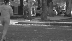 Corredora sudando la panty en infrared