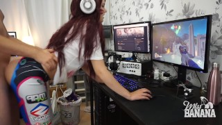 D.Va having a quickie while gaming – Miss Banana