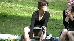 Flashing upskirts no panties hahadadada!