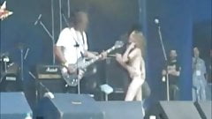 Girl stripped and groped on stage