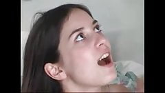 Hairy teen morning sex ends in BJ