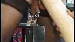 Heavy pierced slut slave with lots of metal in her pussy