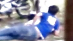 Hijabi Girl Quikie with BF in park