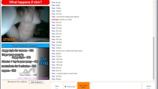 Hot omegle girl completes points game and cums.