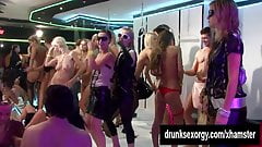Hot party bitches gets nailed at orgy party