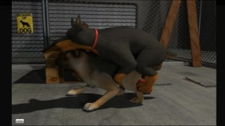 KLAUS DOBERMAN AND GSD furry porn animation