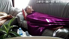 Masturbating under a blanket next to her friend