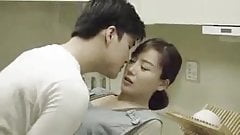 Mom & Son’s Friend Fucks in the Kitchen – Korean Movie