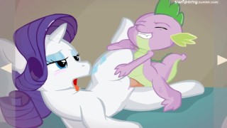 My little pony Spike X Rarity