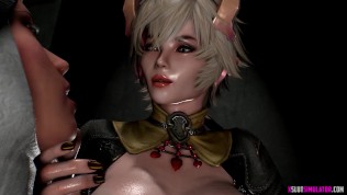 rey from star wars boned well by robot soldier