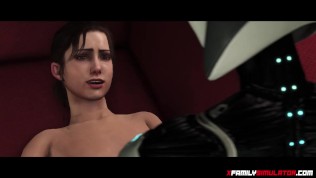 robot futanari pounds hot 3d brunette