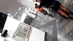 showing ass in mini skirt