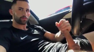 Sonny jerking off in the car