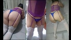 Sylvia se exibindo de lingerie