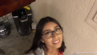 Taboo Step-Daughter POV Sex in Kitchen