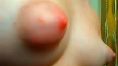 Teen with small tits boobs big puffy nipples