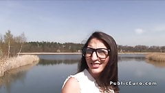 UGLY BRUNETTE AMATEUR FUCKS OUTDOOR