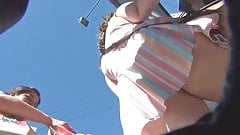 Upskirt Voyeur Another Bigbutt Girl in Thong