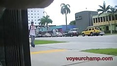 Voyeurchamp.com Wife Upskirt Flashing Strangers At Starbucks