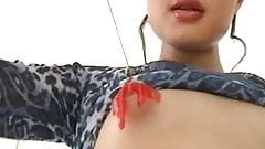 Wax on puffy nipples