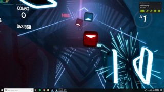 White guy Fucks Notes in beatsaber as song screams for senpai to notice her