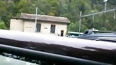 Yound swiss girl with braces outdoor