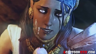 3d gypsy deepthroats and sucks huge pirate dick