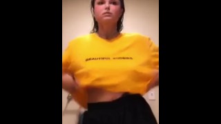 College girl flashing