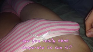 CUTE TWINK FEMBOY STROKING HIS BIG COCK TEASING COCK WORSHIP KITTYBOYXP