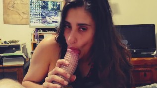 Fishnetted Girl Pleases Boyfriends FAT COCK