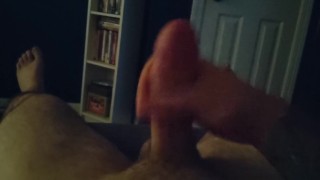 Guy talks dirty and moans to take care of morning wood