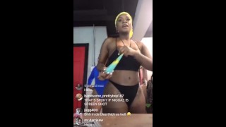 @l0yal_trini BIG MASSIVE CHOCOLATE OILED TITTIES AND NIPPLES ON IG LIVE!!!!