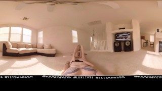 Lux Lives puts her feet in your face Female POV 360VR 4kHD