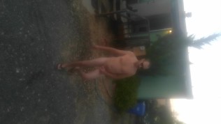 Naked in the yard spraying my ass off.mp4