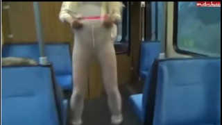 Piss in train public