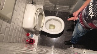 Pissing with a semi erection
