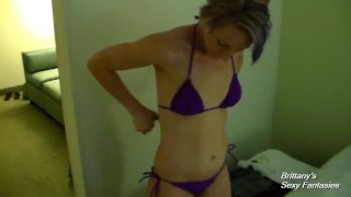 POV Fucking and Sucking at Hotel Keeping Cum in Mouth Then Leaving the Room