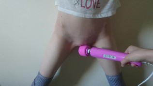 she cums so hard she can barely stand | loud intense orgasm