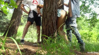 Strangers Fucked Me In Pussy And Mouth At Same Time, While I Was Helpless