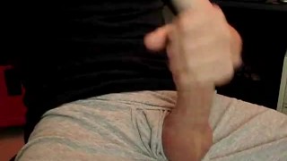 Super thick beer can cock, lots of cum