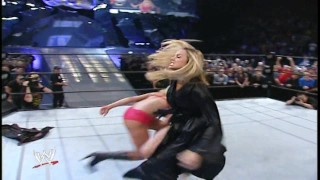 WWE Diva Trish Stratus In Lingerie On WWE Smackdown Featuring Stacy Keliber
