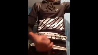 Young Arab Tunisian Straight Guy jerking off with cum