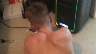 18 WHITE BUBBLE BUTT Blonde TAKES BIG BLACK DICK Straight jock Zackybro101