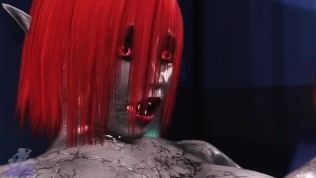 3d cartoon hentai Nurse gives Futa Demon a Footjob