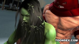 3D Cartoon Mutant Babe Gets Fucked Hard Outdoors