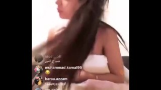 Arab girl topless on Instagram