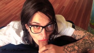 Babe Passionate Sucking Big Cock Teacher – Cum in Mouth