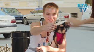 Babe Takes Her Panties Off In Public